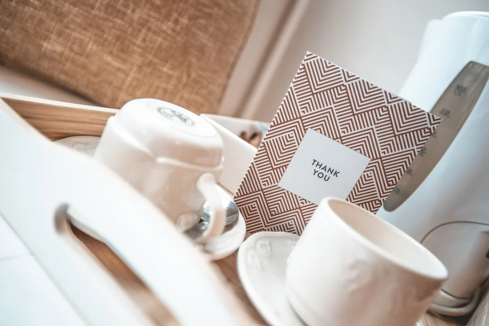 Tea and coffee in a hotel room